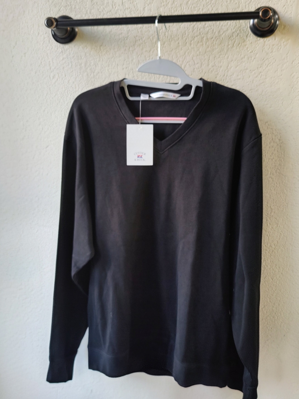 Cutter & Buck Black V-Neck Top